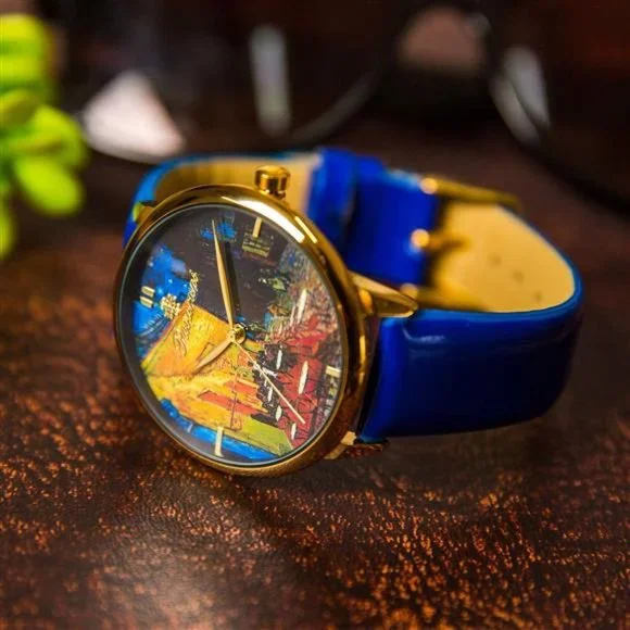Pavaruni Van Gogh Starry Night Art Wrist Watch Gift,Simple Design Artwork